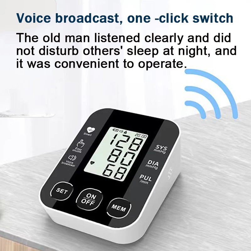English Voice Digital LCD Tensiometers Blood Pressure Monitor Heart rate Meter Large Cuff Sphygmomanometer Portable Tonometer blood pressure monitor blood pressure meter
