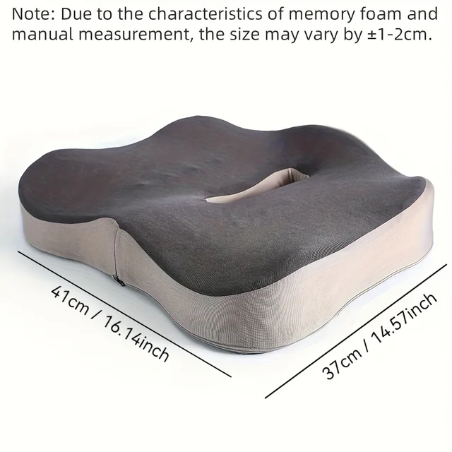 Coussin de siège en mousse à mémoire de forme, avec un coussin de pression ergonomique à rainure centrale 2