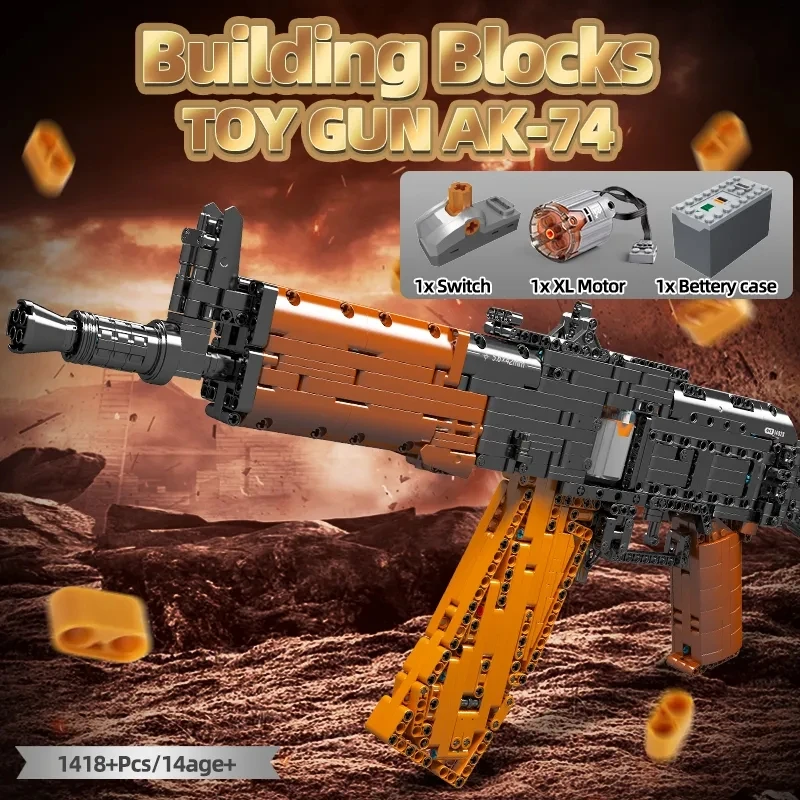 Mould King 14020 Technical Motorized AK-47 Gun Building Toys
