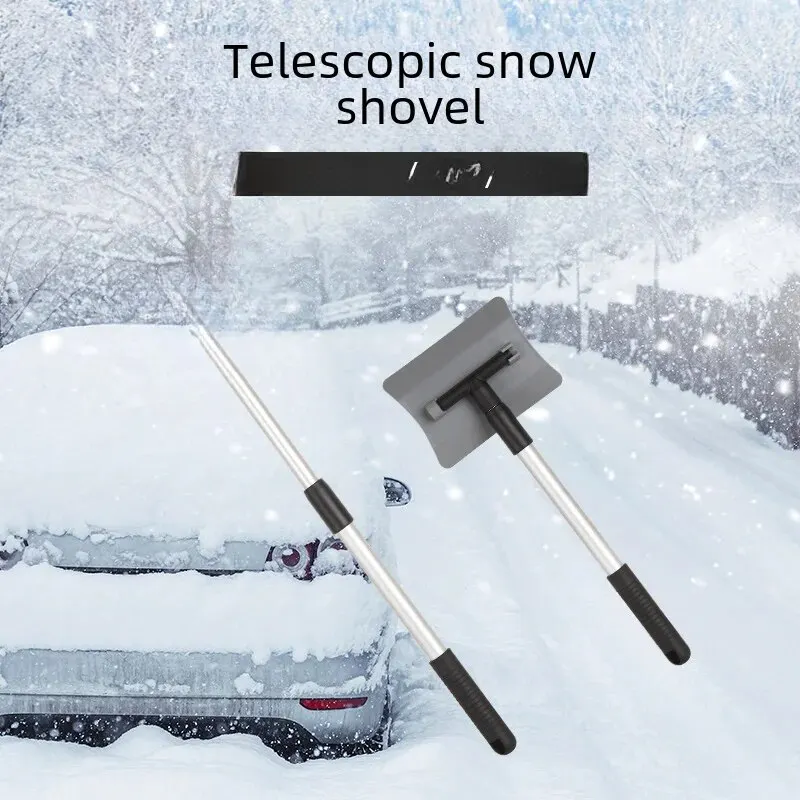 AluminumAlloyCarSnowShovelExtendableBrushMultifunctionalIce