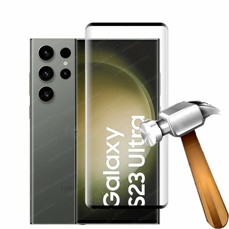 Full Glue Curved Tempered Glass For Samsung Galaxy S23 Ultra Screen Protector For Samsung S23