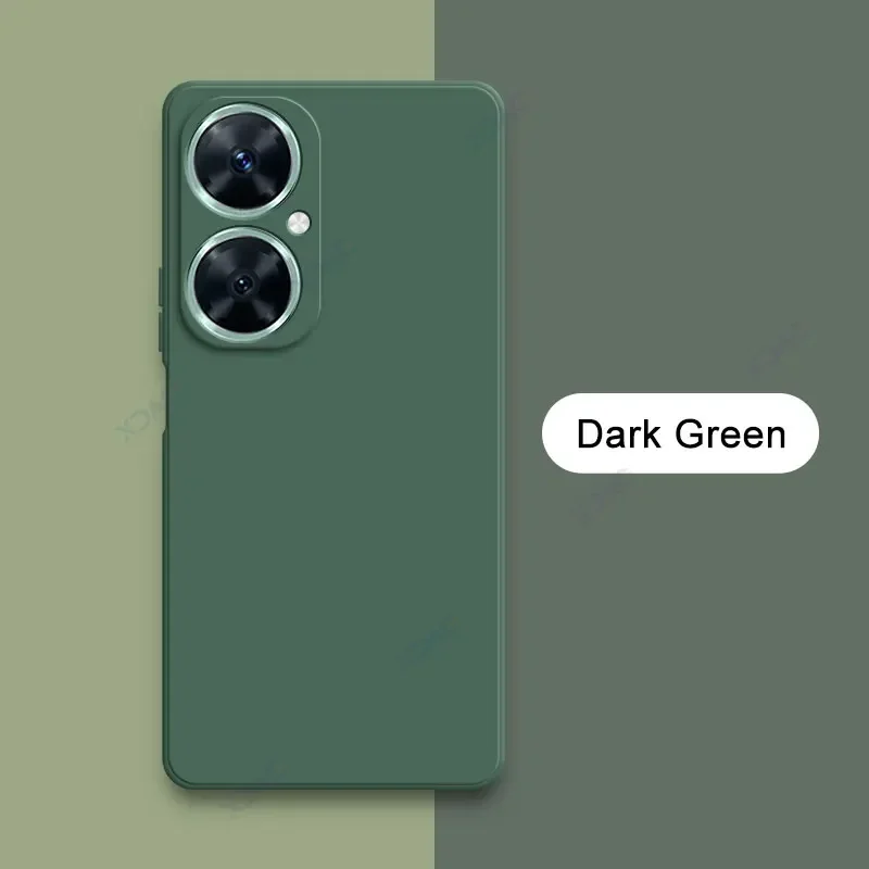 Square Liquid Silicone Phone Case with Soft Flocking Bumper Covers