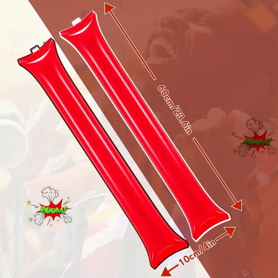 48 packs of thickened Cheering sticks Hand-held balloon sticks Cheering props Cheerleading gas inflatable sticks