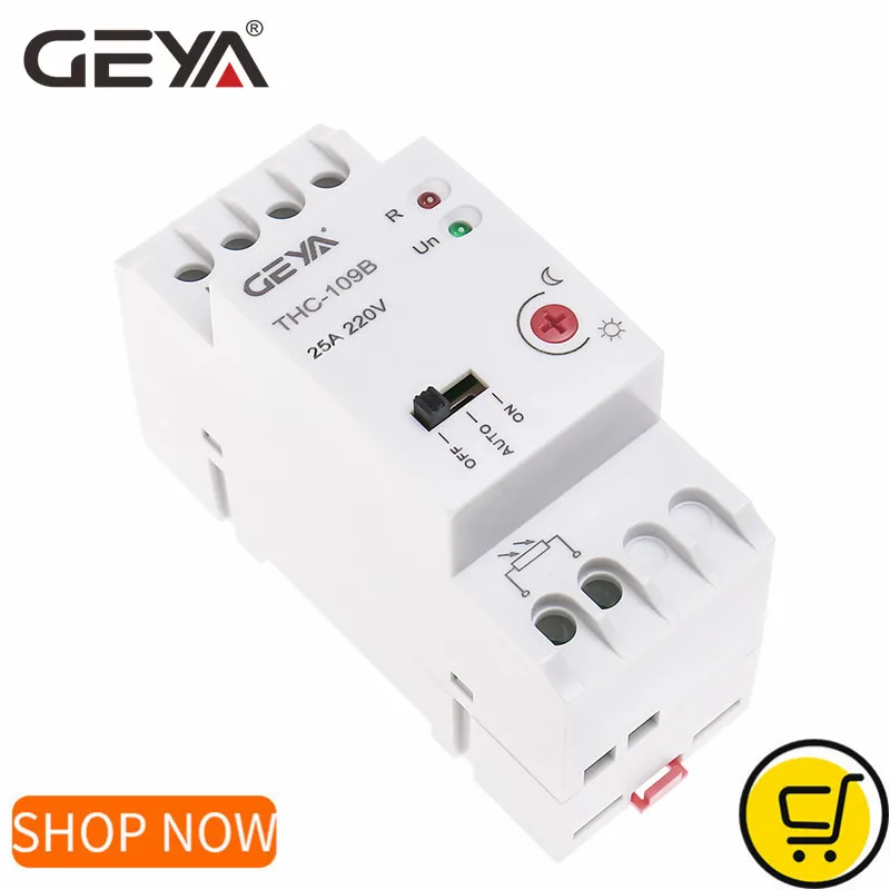 Geya-interruptor com Sensor Fotocelular Desligado 16a 20a 25a Ac220v Sistema Din