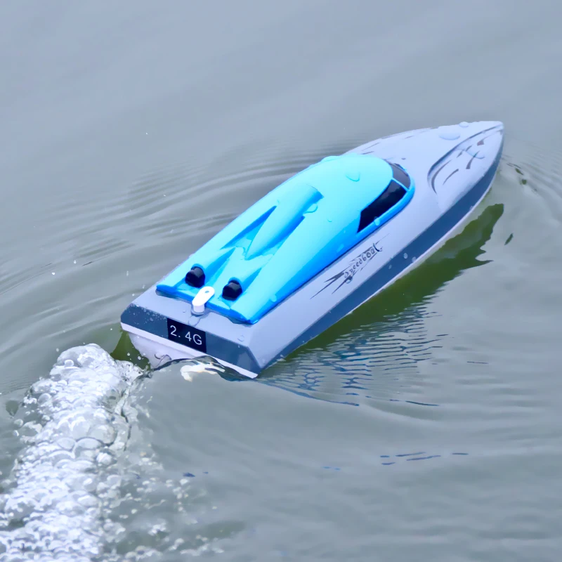 Barco de juguete a Control remoto para niños, lancha rápida de doble Motor, 20 Km/h, barco de carreras controlado por Radio para piscinas y lagos, regalo para niños