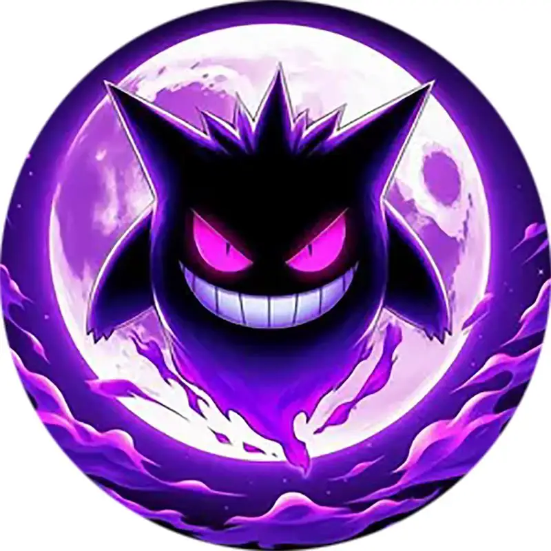 Stylish Black Gengar Phone Grip and Stand Holder