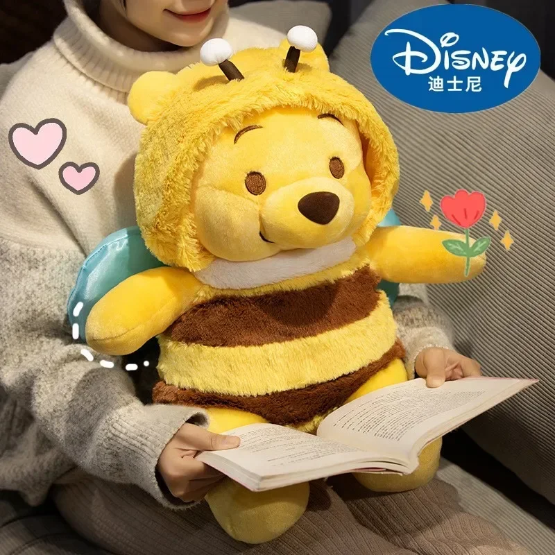 

Hot Cartoon 25/35/50cm Disney Bee Winnie The Pooh Plush Toy Pillow Kawaii Anime Bear Stuffed Doll Toys For Children's Gift Items