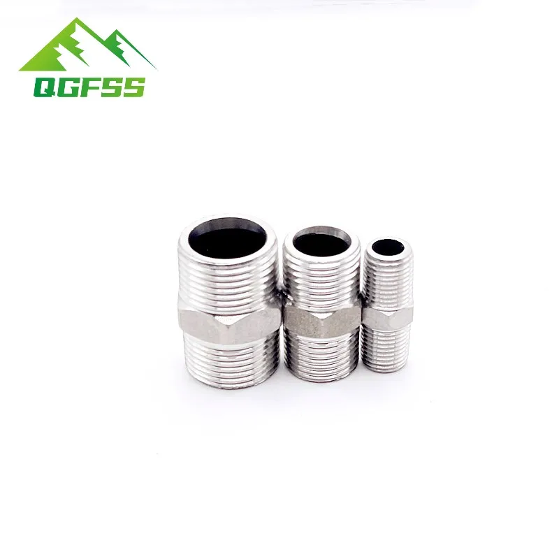 1/8 1/4 3/8 1/2 3/4 1" Male Thread Hex Nipple Union 304 Stainless Pipe Fitting pipe fitting