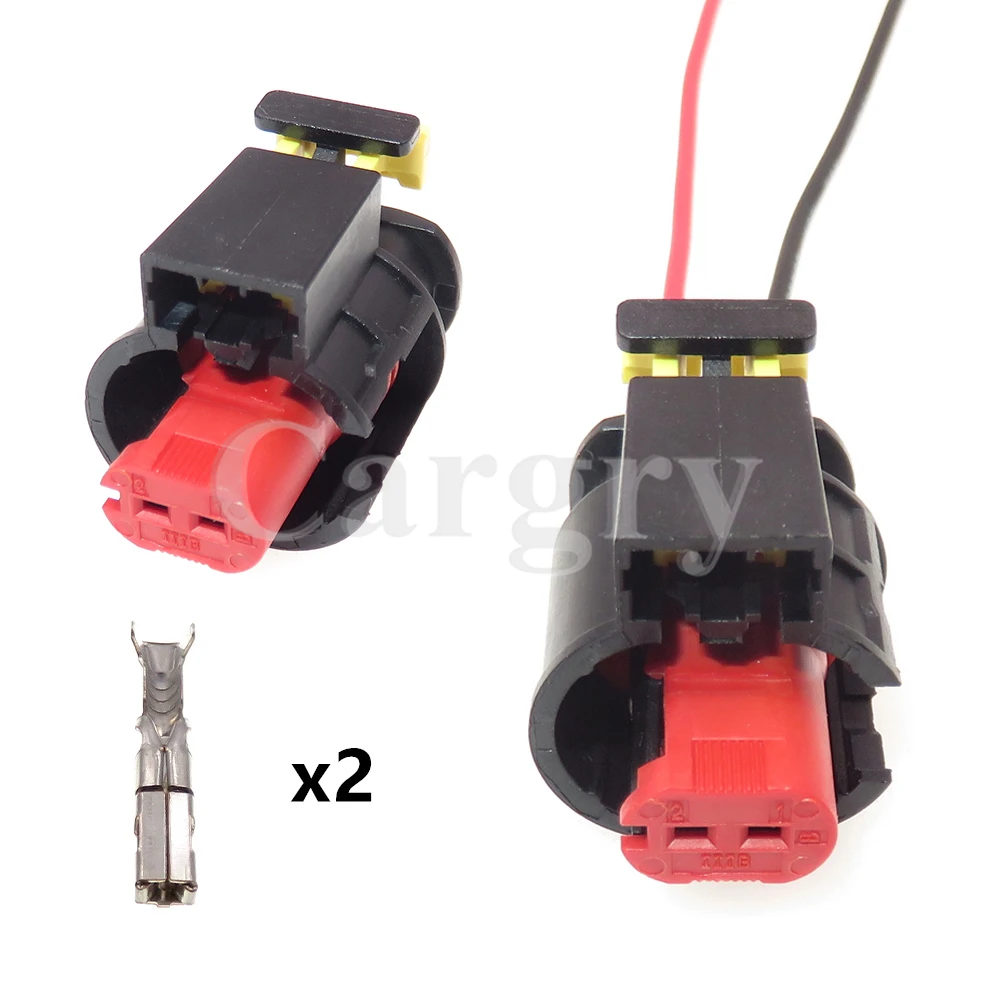 

1 Set 2P 284556-1 284576-1 Car Variable Timing Valve VVT Plug Solenoid Valve Electric Wiring Socket Automobile Starter Connector