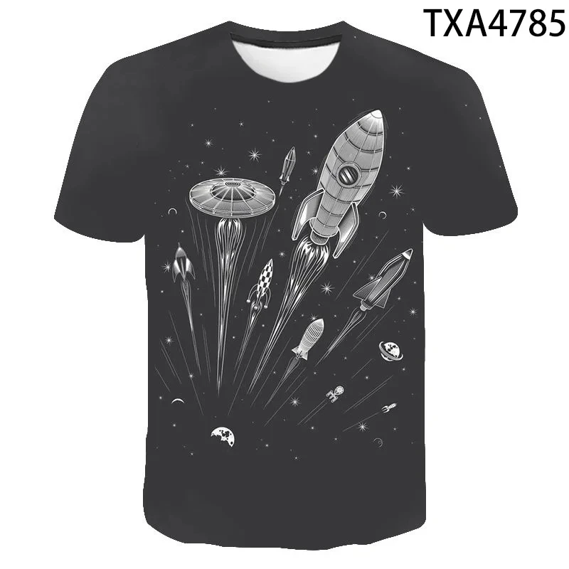 

New Astronaut Space Milky Way 3D Print T-shirt Men O-Neck Short Sleeve T Shirts Oversized Summer Streetwear Kids Casual Tops