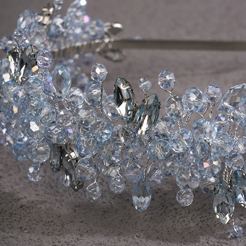 S332b22884f964e3e95dd6e85b6fb6da4C 5 Colors Handmade Wedding Bride Luxury Red Blue Rhinestones Tiaras and Crowns Bridal Headband Costume Hair Accessories for Women Mallzona