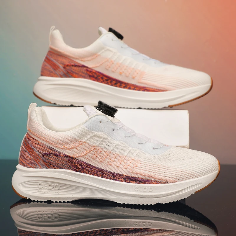 Sports Running Shoes Men Outdoor Comfortable Non-Slip Walking Shoes New Flying Woven Sneakers Fashionable Casual Men'S Shoes