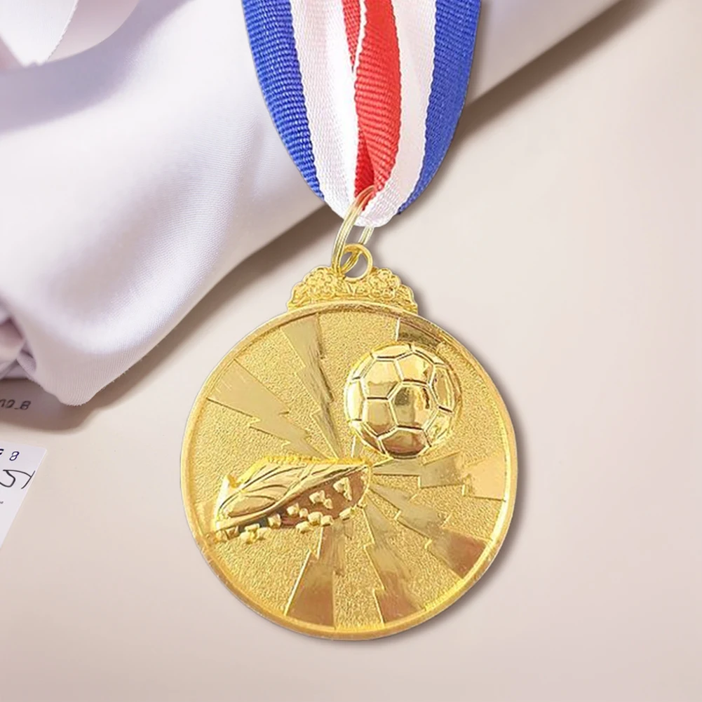 Soccer Medals Gold Silver Bronze Award Medals 2 Inch Metal Winner with Neck Ribbon Sports for Party Favors