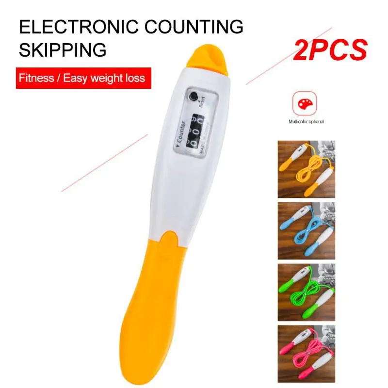 

Скакалки с счетчиком, регулируемая скоростная Скакалка для фитнеса, подсчет калорий, 2 шт.