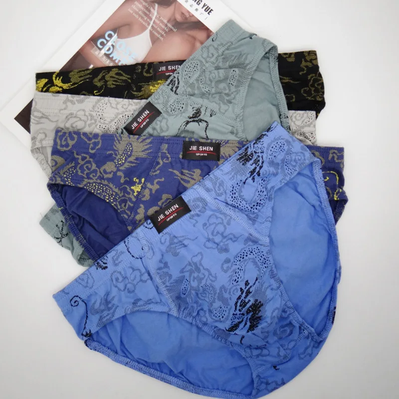 

3pcs 100% Cotton Men Triangle Underwear Panties Plus Size L-7XL Print Mid-Waist Brathable Comfortable Briefs Male Sexy Underpant