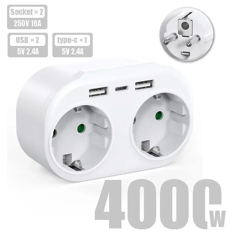 Plug Power Strip com Saídas ac Portas de Carregamento Usb Adaptador de Tomada de Parede Soquete Elétrico para Casa e Escritório eu kr