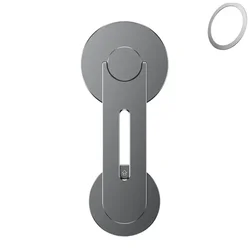 Magnetic Car Phone Holder with Metal Expansion Bracket for Magsafe and Laptop Screen Side Mount (Grey)