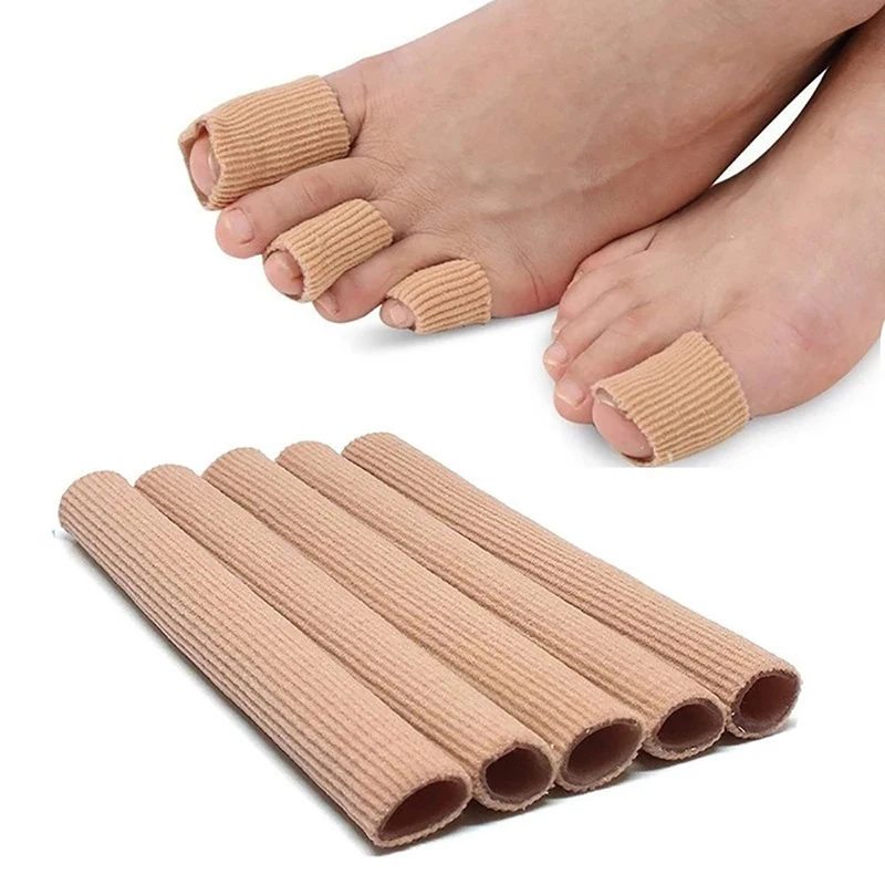Silicone Toe Cover Fabric Gel Bandage Toe Separator For Corns, Blisters, Calluses, Hammer Toes And Fingers Protectors Foot Care