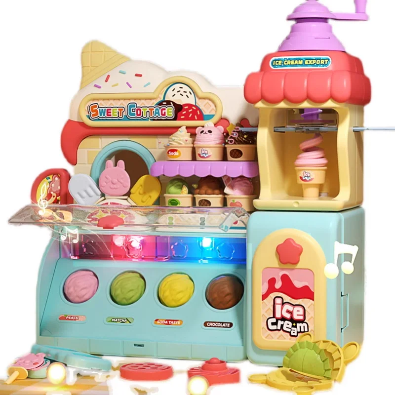 Ice Cream Machine Toy Car Favorite Of Girls Ice Cream Production Scenarios Series Children Toys Birthday Christmas Gift For Kids 6