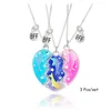 3 Pcs/Set Best Friend Magnet Pendant Necklace Creative Pentagram Alloy Accessories Friendship Necklace Best Friend Alloy Pendant 2