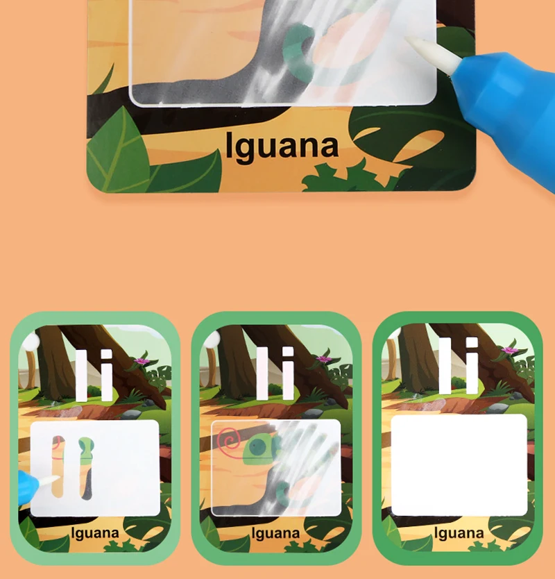 Magic Reusable Water Coloring Flash Cards With Pen