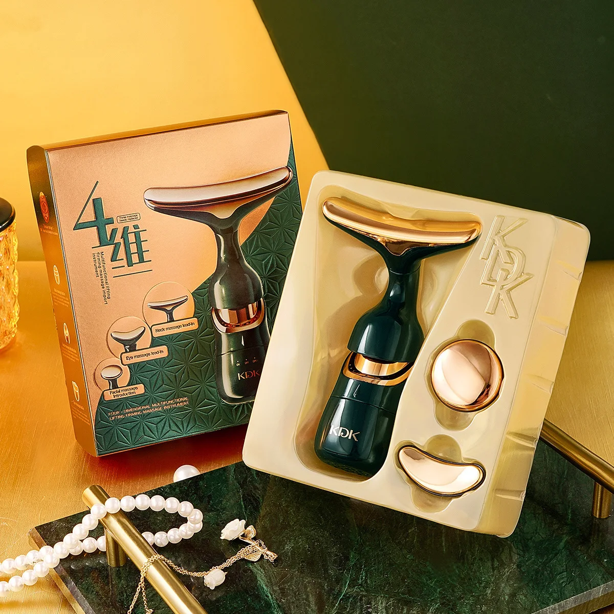 Massaggiatore viso HF a tutto tondo Collo Massaggio lifting occhi viso Ringiovanimento microcorrente Pelle antirughe Ca_voghion.com