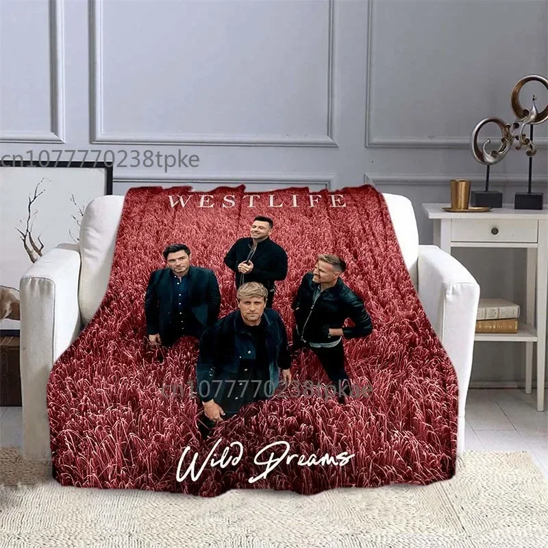 Ireland Westlife Classic Poster Printed Blanket, Throw Blankets,for Sofa Bed Office Car, Brithday Gift,Decke 2