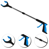 Grabber Folding Trash Can Litter Picker Portable Quick Clamps Pickup Sticks Blue Tool Heavy Duty 2