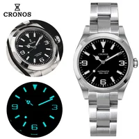 Cronos L6030M Mechanical Watch NH35 Automatic Movement Sapphire Glass 10Bar Waterproof BGW9 Luminous 39mm Vintage Watches 1