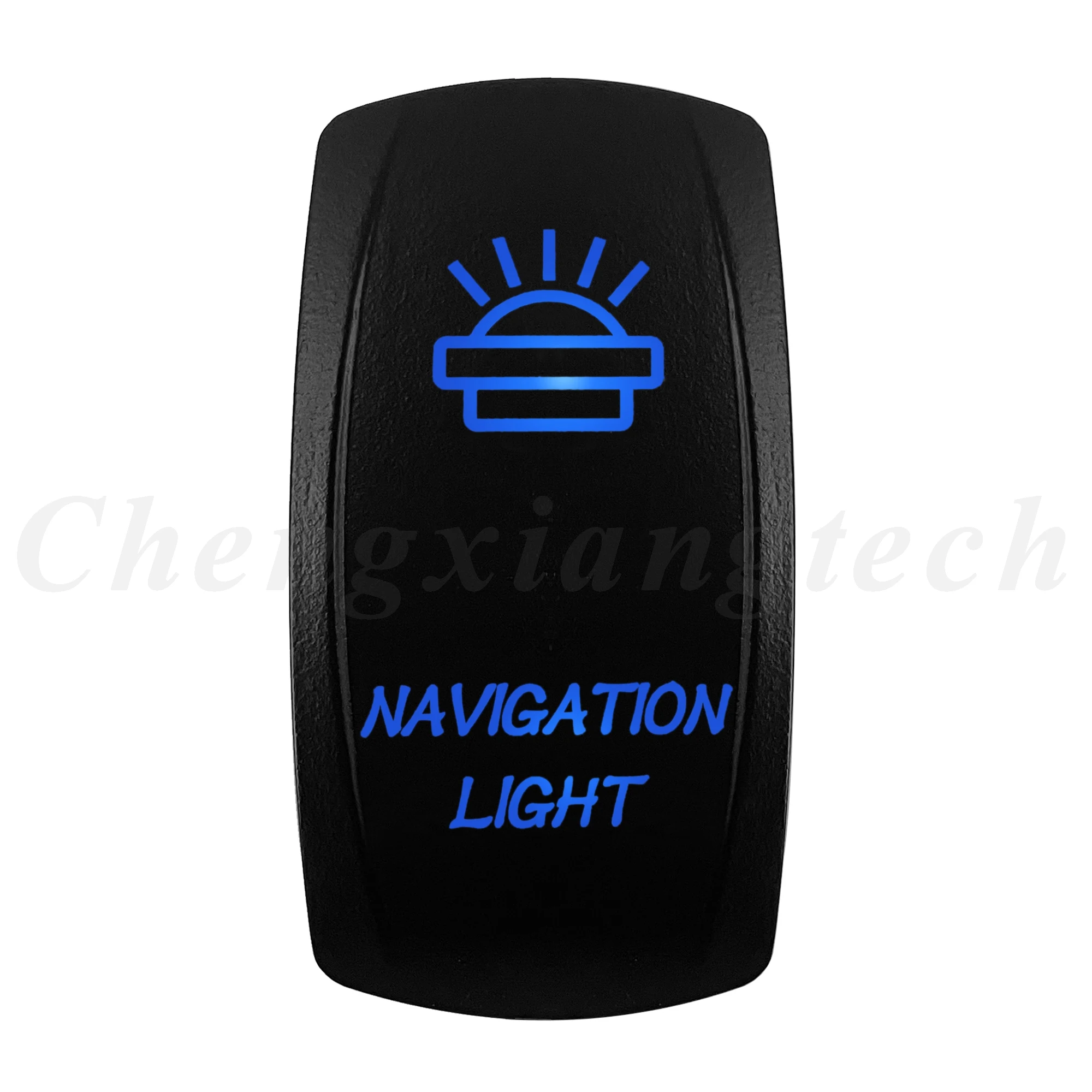 12V 20A Blue LED Waterproof Laser Rocker Switch - IP68 Rated