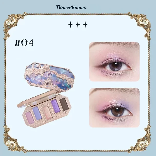 Flower Knows Eyeshadow Palette Moonlight Mermaid Series Five Color