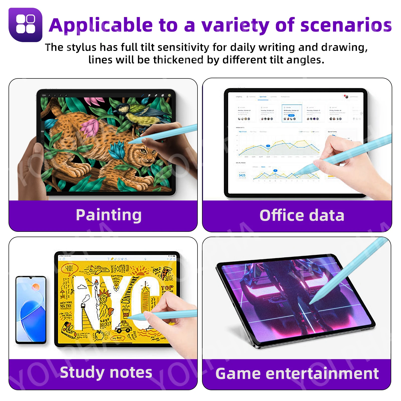 Huawei, Xiaomi, iPad Pro, Ar, Android, Todas as telas capacitivas