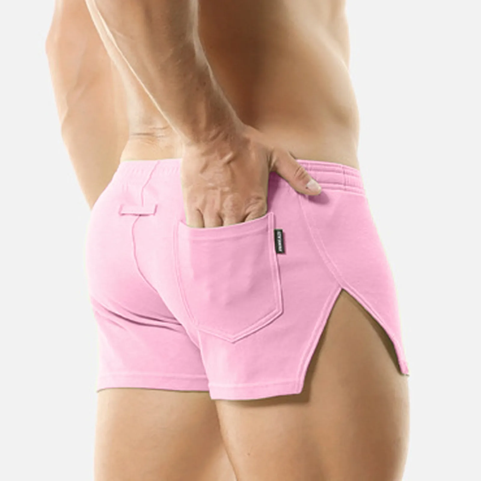Male Casual Pants Solid Color Trend Youth Summer Mens Sweatpants Fitness Running Shorts Summer Brand New Beach Pants 4