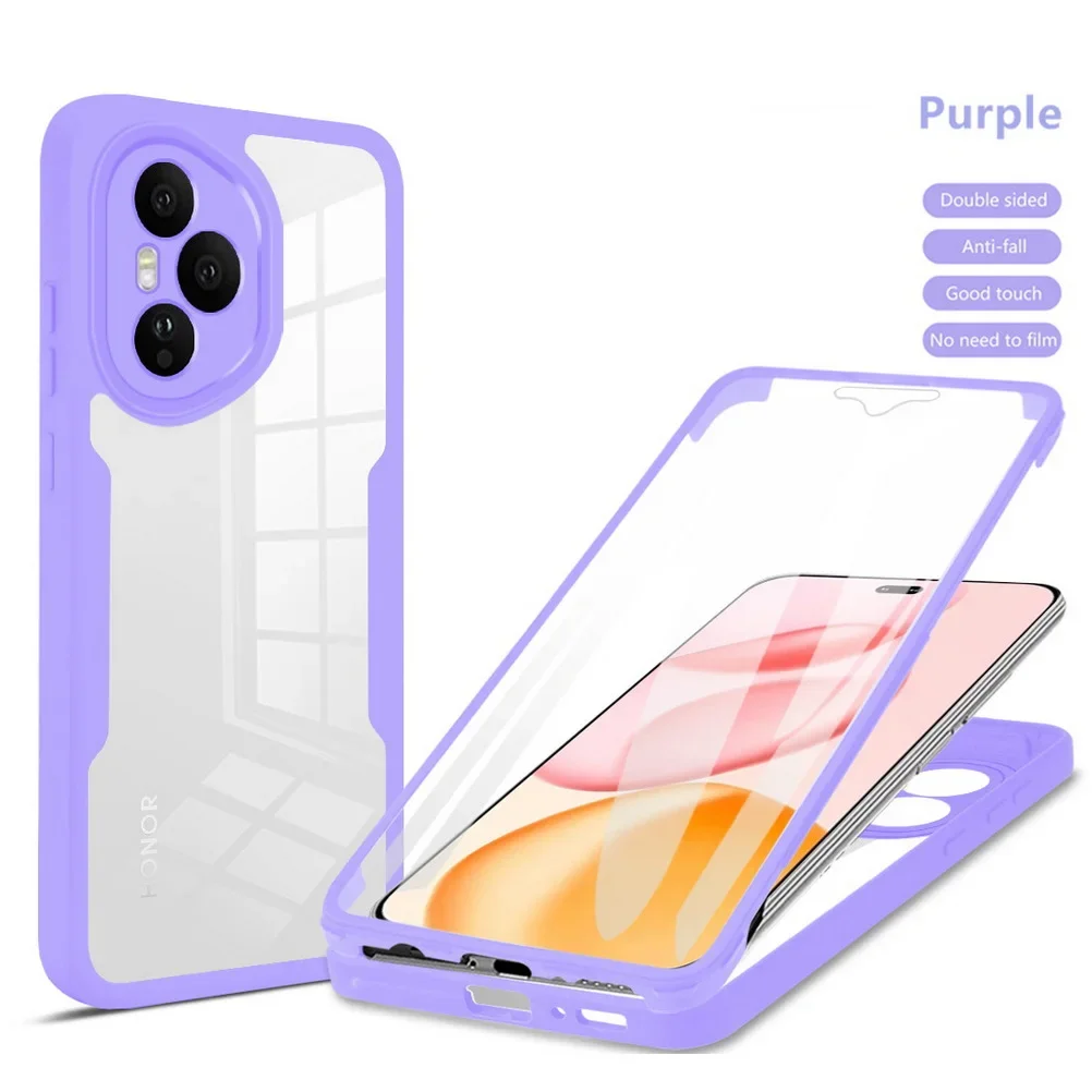 Luxury 360° Full Body Shockproof Silicone Phone Case with Screen Protection Film