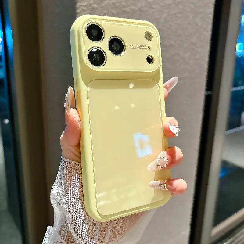 Luxury Candy Solid Color High Gloss Phone Case with Camera Lens Protection