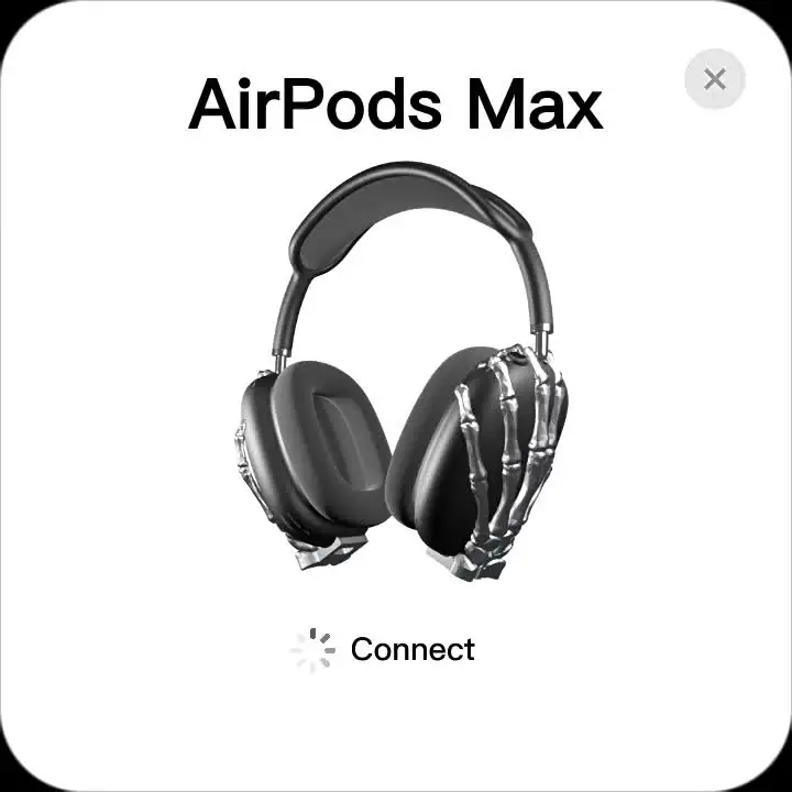 オリジナルのAirpodsmaxケース,透かし彫りデザイン,ゴシックレジン