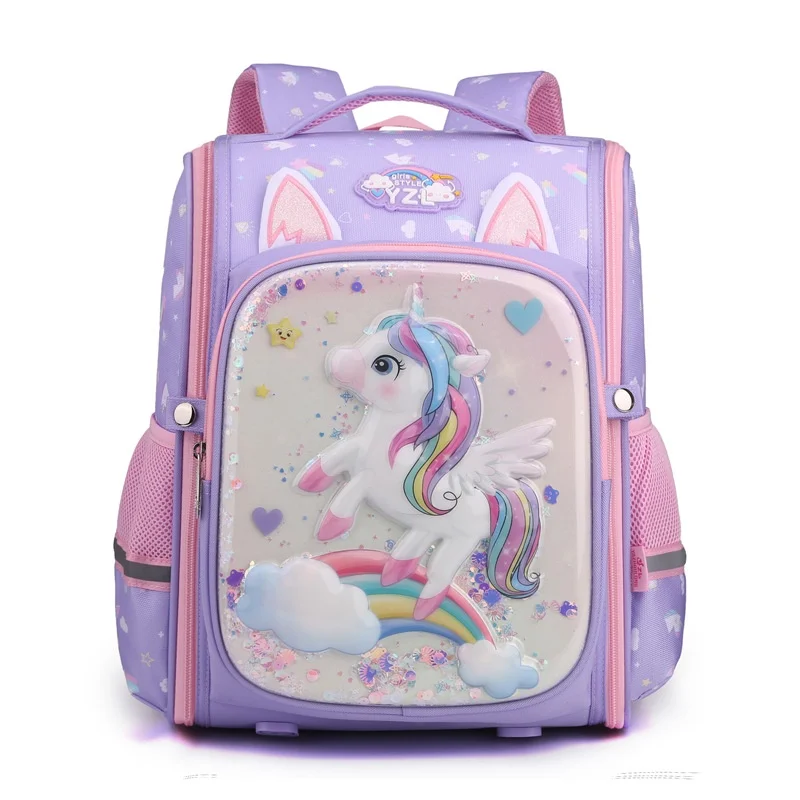 Cartoon 3D Children Students Unicorn Dinosaur Backpacks New Grade 1-6 Primary Girls Boys Anime Large Schoolbags Drop Shipping
