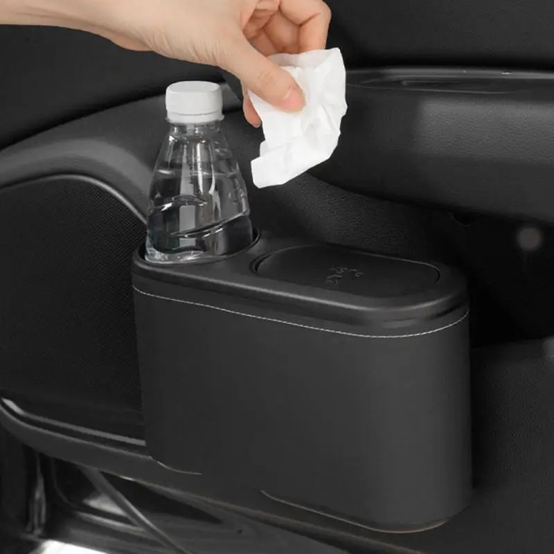 Car Trash Can Wastebasket Trash Can Desktops For Car Office Home Waterproof Odorless Garbage Vehicles Accessories