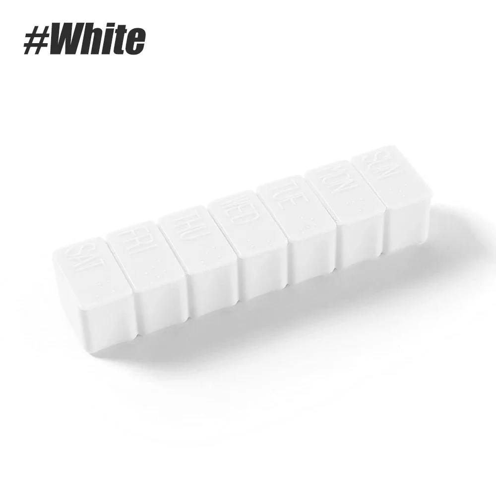 Compact 7-Day Travel Pill Organizer for Vitamins and Supplements