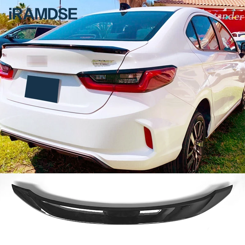 

Black Spoiler for Honda City 2020--2022 Year Rear Ducktail Wing Carbon Paint Trunk Accessories