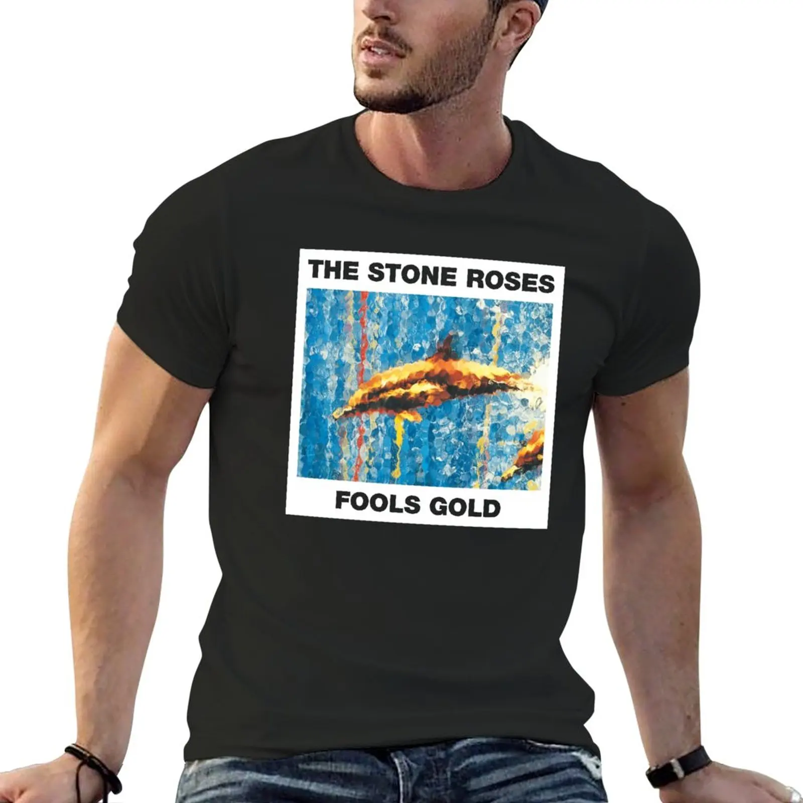

Gold Dolphin T-Shirt anime clothes quick drying shirt men t shirt