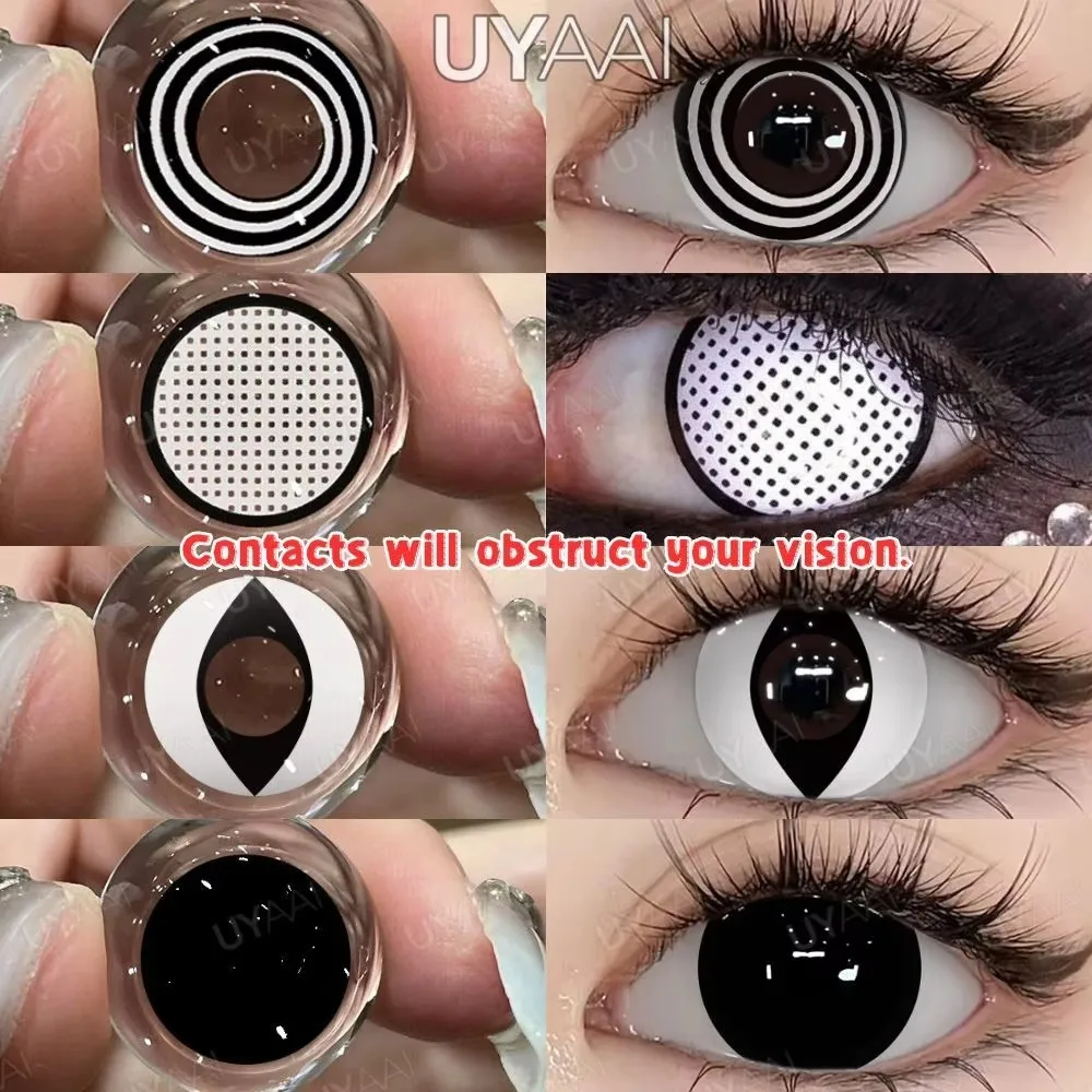 Vibrant Halloween White Cat Eyes Contacts – Soft, Yearly Cosplay Lenses