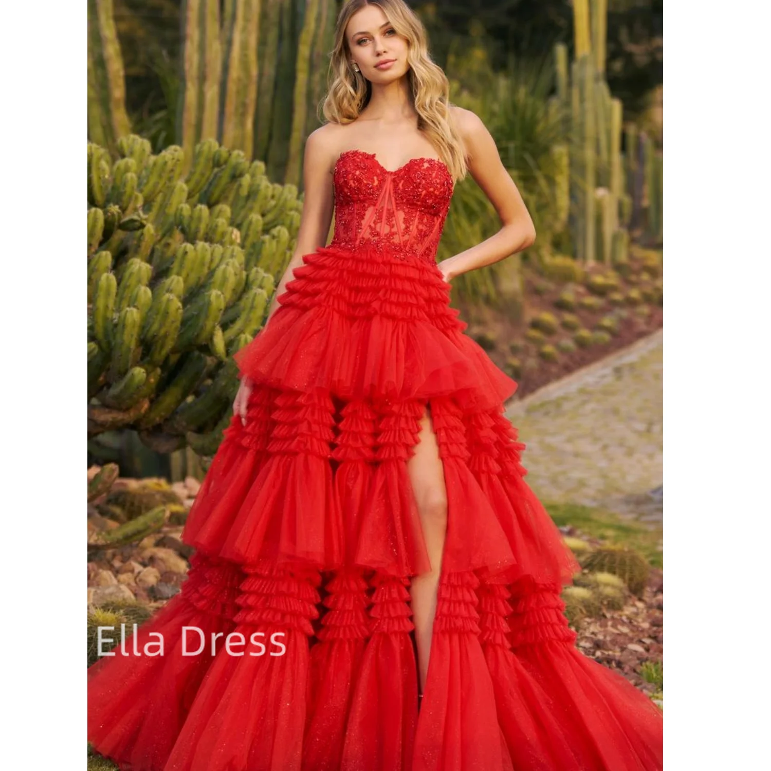 

Ella Red Dress Nafanif Women's Evening Dresses for Prom Satin Purple Wedding Dresses With Rhinestones and Crystals Sets to Dress