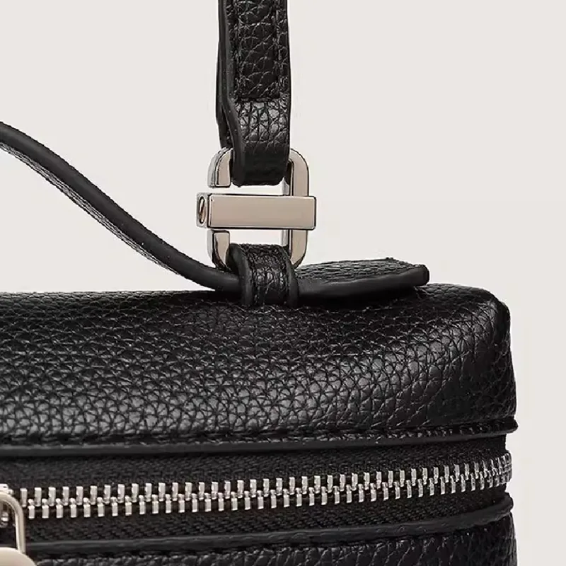 Premium Sense of Niche Lychee Grain Shoulder Bag Simple Fashion Lunch Box Women's Bag Exquisite Mini Handheld Crossbody Bags