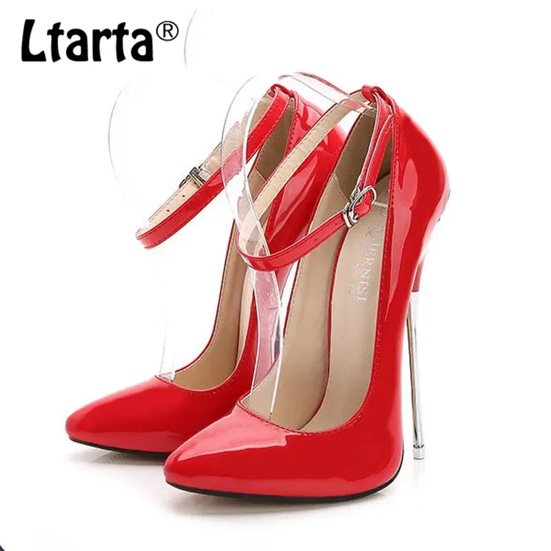 Womens Sexy Super High Stiletto Heels 16cm Red