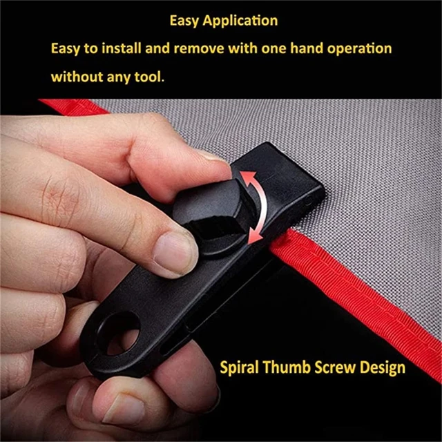 5 Db Tarpaulin Klip Napellenző Sátra Kötőcsatorna Kültéri Kemping Horgos Szélálló Kötél Barb Clip Sátor Kiegészítők - Image 5