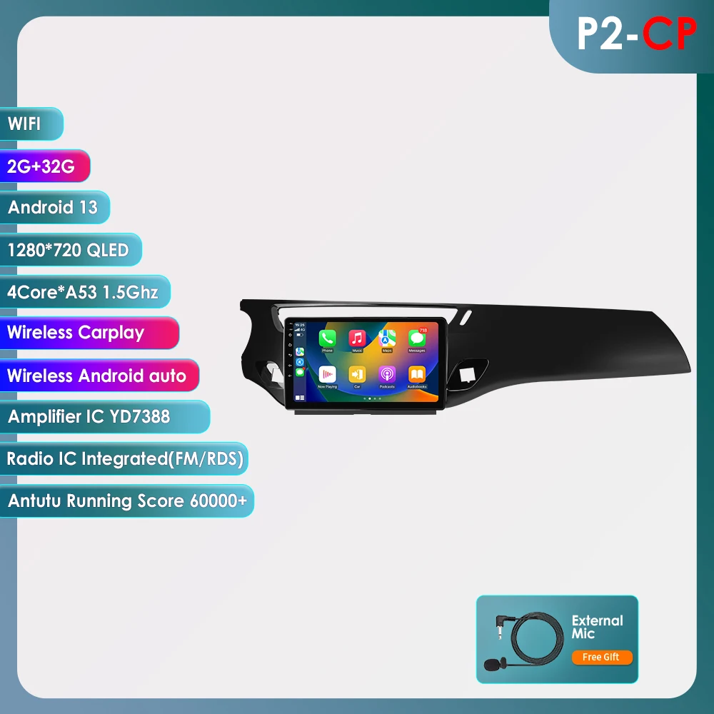 

2din Android 12 Авторадио для Citroen C3 DS3 2010-2016 мультимедийный видеоплеер 7862 Octa Core GPS Стерео навигация 4G Carplay