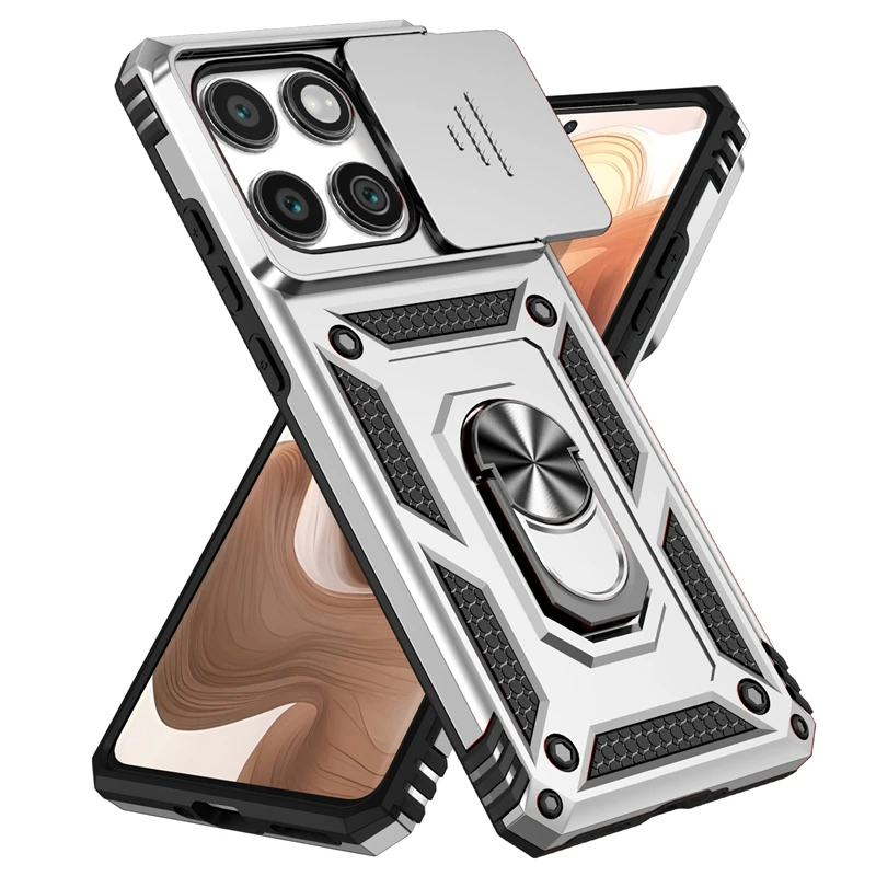 Matte Military-Grade Ring Stand Case with Camera Protection