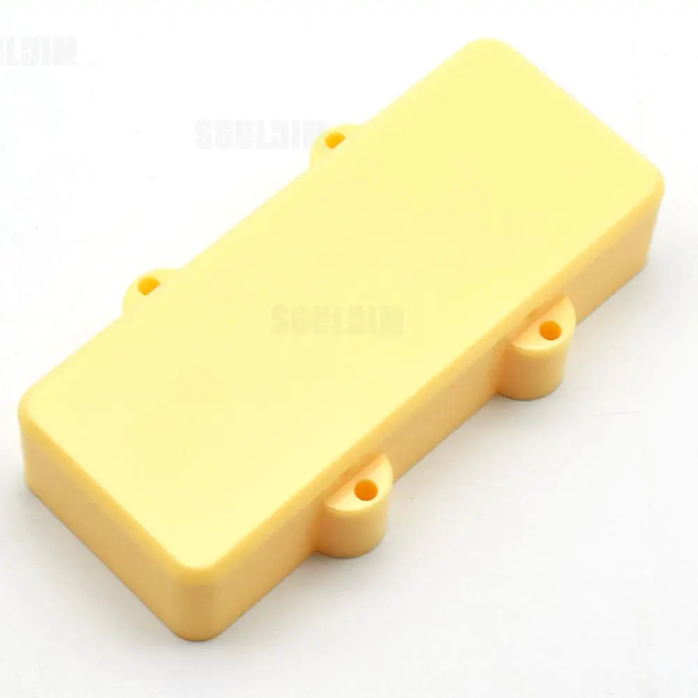 4 5 String Sealed Electric Bass Pickup Cover Solid ABS Pickup Cover 96/113.9mm Black/White/Yellow 2pcs