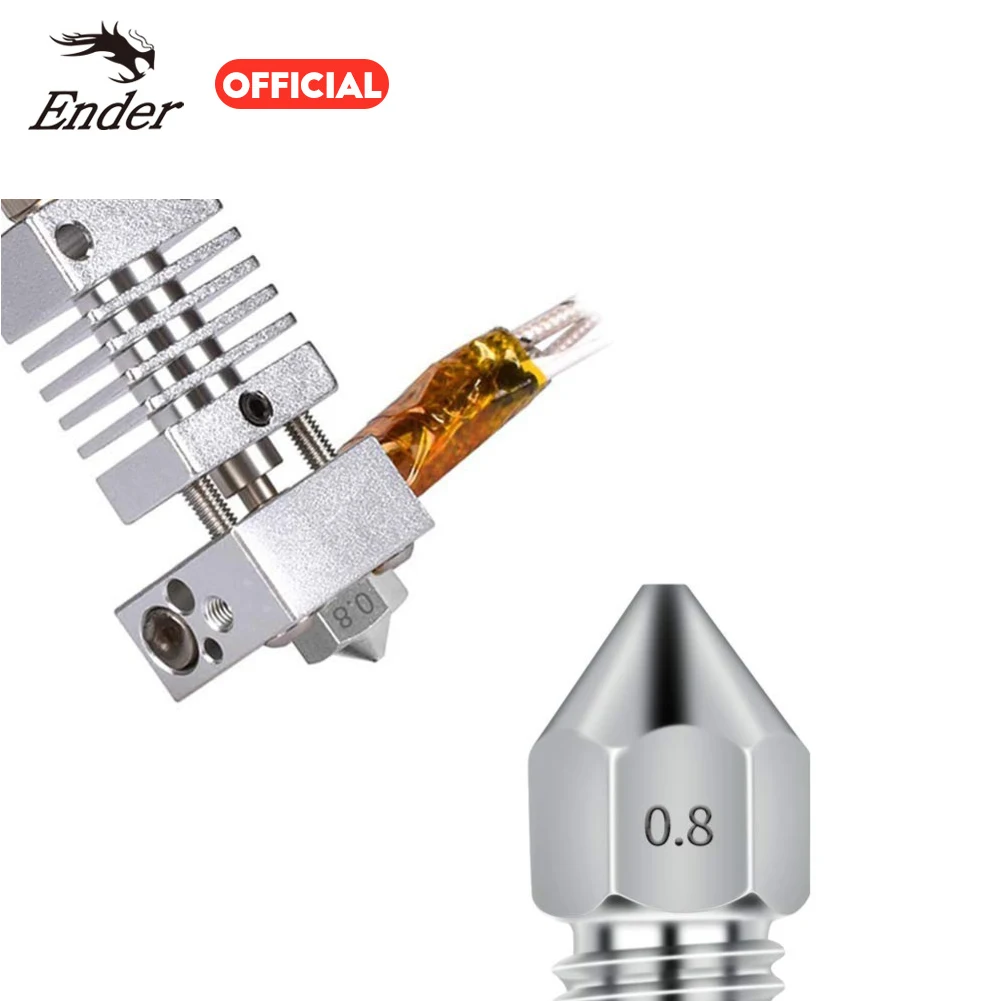 3D Printer Stainless Steel Nozzle 5 Pcs Kits CR-10 CR-10S Ender-3 Ender-5 MK8 Spray Head For 1.75mm Filament 3d Parts |